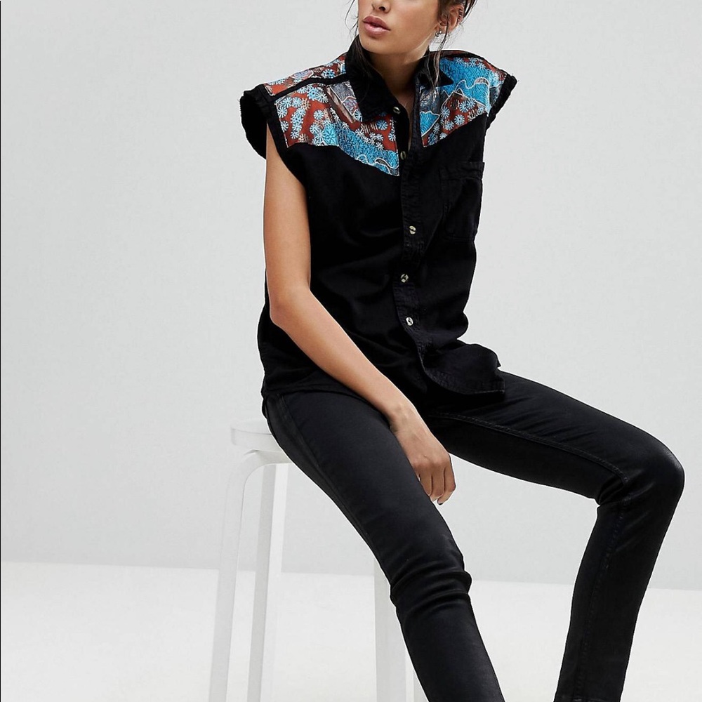 COPY - NWT ASOS Reclaimed Vintage revived Western Shirt - Picture 4 of 8